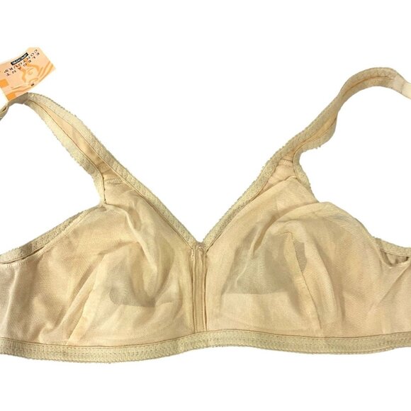 NWT AMOENA 2127 Wire Free Mastectomy Bra 34C Soft Cup Ivory Back Closure Nude 34 - Picture 3 of 6